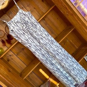 NWOT NAVY STRIPED LONG DRESS